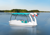 Exportations d'usine 4 personnes pédalo eau vélo cygne pédale bateau oie bateau pour l'amusement familial