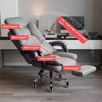 Chaise de bureau de direction en cuir de luxe à dossier haut, inclinable, pivotante, ergonomique, design moderne avec garantie de 3 ans