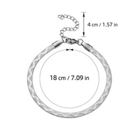 Bracelet chaîne en acier inoxydable imperméable Resoul, sans ternissement, unisexe, bijoux esthétiques pour femmes