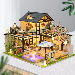 Kit de maison de poupée miniature en bois assemblé à la main, thème boulangerie mignon, avec LED, idéal pour boutique, cadeau parfait - Product Image 5