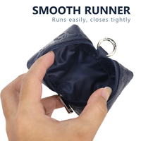 Porte-clés en cuir PU pour femme, petite pochette zippée pour pièces de monnaie, vente en gros à l'exportation