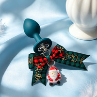 Plug anal en silicone souple pour les fêtes de Noël et du Nouvel An, avec pendentif Père Noël, cadeau pour les couples