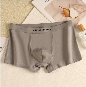 Boxer da uomo di mezza altezza in cotone intimo stile Sexy autunno inverno in maglia slip per ragazzi su misura per vita - Product Image 5