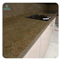 Vente Flash : Plaque de pierre artificielle en acrylique pur, surface solide, découpe et épaisseur sur mesure pour comptoirs d'hôtel et bureaux