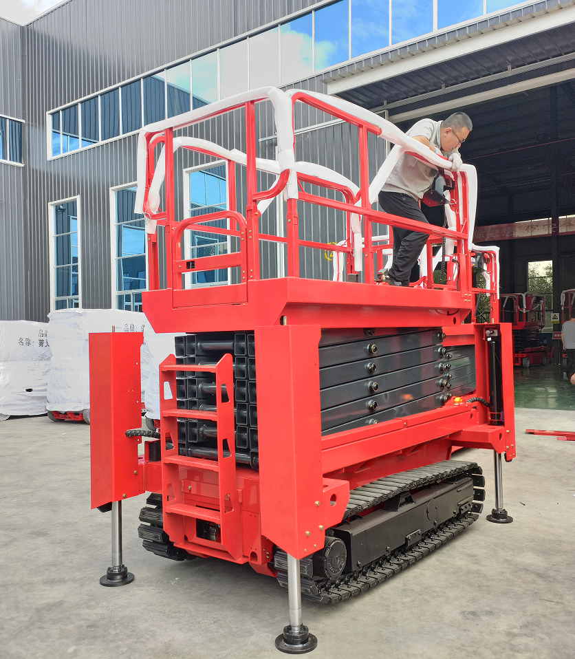 10M Electric Track Crawler Scissor Lift - 300KG Capacity