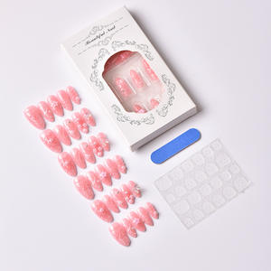 Salón de diseño de diamantes de imitación 3D de San Valentín romántico-Uñas artificiales ABS de larga duración de calidad reutilizables y rentables - Product Image 4