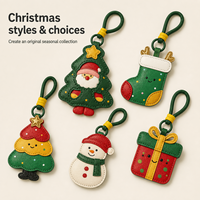 Colgante de Cuero con Diseño Navideño para Bolsos, Personalizado, OEM ODM, Accesorio Festivo para Compradores de Marcas Globales