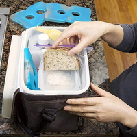 HANERSHI HES-120 Mini glacière réutilisable en HDPE et gel polymère avec fonction de compresse froide pour sac à lunch