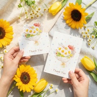 Carte de vœux pour la Saint-Valentin avec bouquet de fleurs, carte pliée avec fleurs, petite carte pour la fête des mères