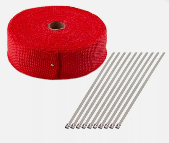 2" X 50ft Roll Titanium High Temperature Header Manifold Exhaust Pipe Heat Wrap