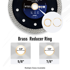 Lame de <span class=keywords><strong>scie</strong></span> diamantée industrielle NAKAMURA ZCDJ-007, diamètre 18 mm, épaisseur 1 mm, mandrin 7/8, revêtement Ti, pressée à chaud, pour la découpe de pierre et de béton - Product Image 5