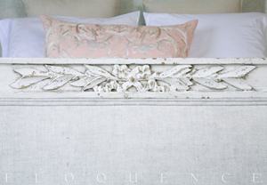 Lusso stile francese in legno massello rovere retrò intagliato King Size camera da letto colomba morbido stile intaglio - Product Image 3