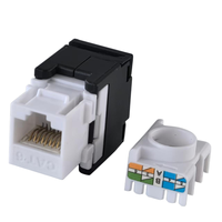 Panneau de brassage réseau UTP sans outil CAT6 RJ45 24 ports 19 pouces 1U, panneau de brassage modulaire Cat6 avec 24 connecteurs Keystone