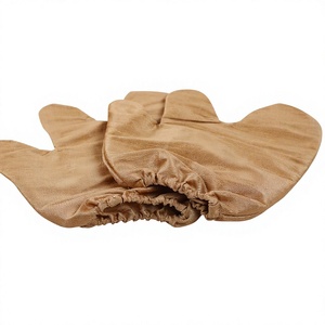 Healthandyoga ถุงมือไหม garshana ถุงมือนวดตัวเครื่องมือกระตุ้นการไหลเวียนผิวธรรมชาติ - Product Image 1