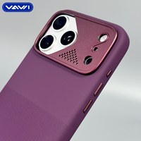 Coque de téléphone VAWI S108 en silicone premium, couleur unie, effet peau, anti-chute, antidérapante, avec cadre pour objectif pour iPhone 18 Pro Max