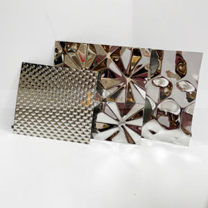 LL251 304 316L Embossed Hammer Honeycomb Finish Rose Gold Color Stainless Steel <b>Sheet</b> for Elevator Decoration - Product Image 3
