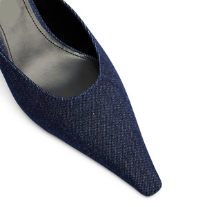 <span class=keywords><strong>Décolleté</strong></span> Slingback 2026 in Vernice Bluette Denim con Punta Quadrata e <span class=keywords><strong>Tacco</strong></span> <span class=keywords><strong>Basso</strong></span> per Donna - Product Image 4