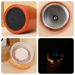 Tùy Chỉnh 230Ml Mini Đôi Tường Chân Không Kỹ Thuật Số <span class=keywords><strong>Flask</strong></span> 316 Thép Không Gỉ Cách Điện Thông Minh Phích Chai Với LED Nhiệt Độ - Product Image 2