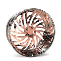 Jantes forgées sur mesure 5x112 5x114.3 5x115 5x120 de 18, 20, 22, 24, 26 pouces, à profil profond, chromées, pour berlines et SUV de luxe