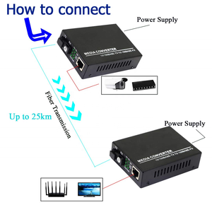 Sợi Ethernet phương tiện truyền thông chuyển đổi duy nhất-chế độ 10/100Base-TX để 100BASE-FX RJ45 để SC sợi thu phát lên đến 25km (1 cặp) - Product Image 3