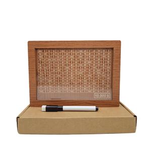 나무 돈 상자 달러 유로 돈 절약 상자 현금 상자 돈 은행 어린이를위한 돼지 저금통 선물 - Product Image 1