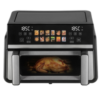 Friteuse à air double panier professionnelle avec Wi-Fi et contrôle par application, capacité 11L, économe en énergie, directement de l'usine