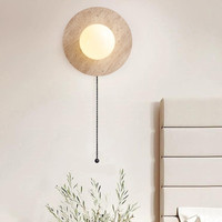 Mode Villa Café Décoration Ronde Simplement Travertin Applique Moderne Petit Dia 200mm Blanc Chaud Escaliers Passage Applique Murale
