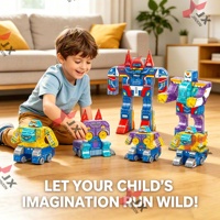 Productos Novedosos 2026 STEM DIY, Juguetes de Cubos Magnéticos de Plástico, Juego Educativo para Niños Pequeños, Bloques de Construcción Magnéticos 3D, Robot Mágico para Niños