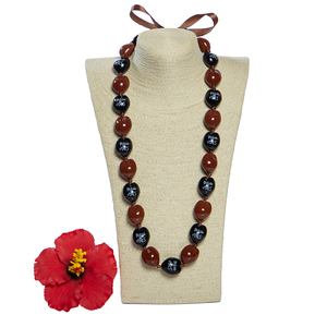 新着Kukuiナットアクリル卒業シーズンリボンネックレスプリントファッションチェーンネックレス - Product Image 3