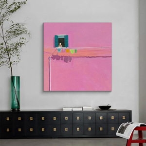 SJ Pink Arte Abstracto Mural sala de estar decorativo impreso pintura colgante para comedor entrada dormitorio lienzo pintura de pared - Product Image 4