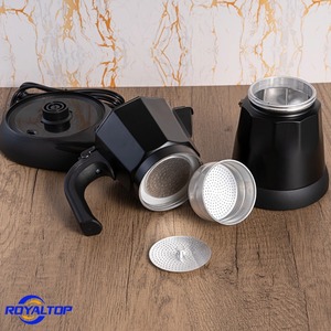 <span class=keywords><strong>Cafetera</strong></span> <span class=keywords><strong>Italiana</strong></span> Portátil de 6 Tazas, Máquina de Espresso de Aluminio de 110V, <span class=keywords><strong>Cafetera</strong></span> Moka con Base Desmontable - Product Image 6