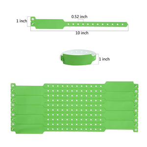 Bracelets de sécurité en vinyle pvc, large, personnalisé, bon marché, coloré, avec onglets à déchirer, pour événement - Product Image 3