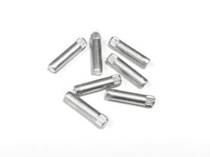Goupilles de centrage cylindriques moletées en aluminium personnalisables, certifiées ISO, diamètre de tête 5 mm, tête personnalisable - Product Image 2