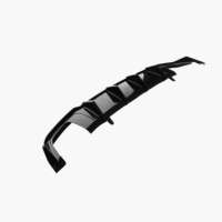 Diffuseur arrière inférieur noir brillant ABS pour SEAT Leon Cupra ST Estate MK3 5 5F 2017 2019