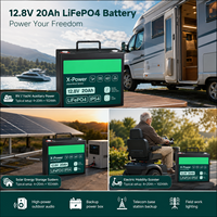 Batterie Lithium LiFePO4 à Décharge Profonde 12.8V 20Ah pour VR, Yacht, Stockage d'Énergie Solaire - Livraison Rapide depuis l'Entrepôt UE - X-Power XP-LFP12100