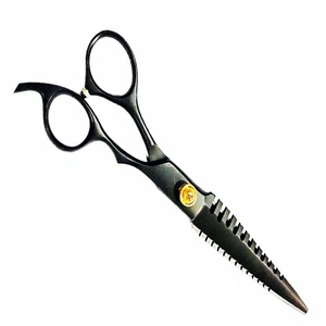 Ensemble de coiffure professionnel ASAP en acier inoxydable pour droitiers, ciseaux de beauté affûtés à double lame effilante, manche long - Product Image 1
