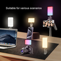 Lampe LED portable Vl1158 Rgb sur caméra, lumière de remplissage photo, lumière selfie, lampe à clip, lumière de remplissage selfie portable LED