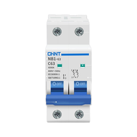 Disyuntor en miniatura MCB, material plástico tipo C, 1P, 2P, C1A, 2A, 3A, 4A, 6A, AC400V/DC220V, 1P, 2P, 3P, 4P