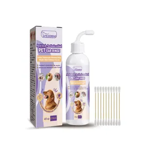 Logo personalizzato Pet Clean Tool Rich Foam Formula strumento per la pulizia dell'orecchio Non tossico utile liquido per la pulizia dell'orecchio del cane