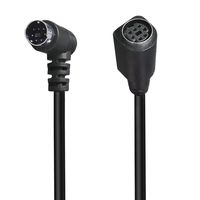 Câble S-Video Coaxial Mini DIN 7 broches personnalisé pour transmission de signal, paire torsadée tressée en PVC, mâle-femelle, pour haut-parleurs/moniteurs