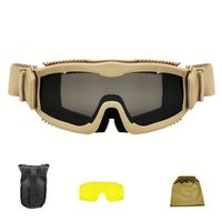 Yijia Lunettes Tactiques Lunettes Tactiques Anti Brouillard Lunettes De Tir Avec 3 Lentilles Interchangeables UV400 Protection Airsoft Lunettes