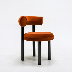 Chaises de salle à manger de luxe modernes, forme ronde, pour restaurant, appartement, maison, sièges de loisirs, sièges de dîner pour loft - Product Image 4