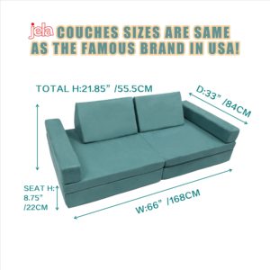 2024 jela nóng bán có thể gập lại Modular bọt trẻ em chơi đệm thảm đi văng với 2 tam giác gối với certipur-chúng tôi giấy chứng nhận! - Product Image 2