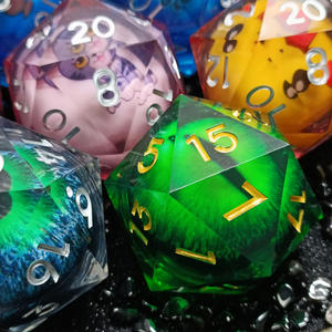 55MM géant brillant liquide noyau dés donjons & Dragons jeu de table dés accessoires DNd résine dés - Product Image 4