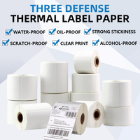 Grande Promotion 4 "x 6" Étiquettes en papier thermique direct Autocollants adhésifs imperméables et permanents pour rouleau d'expédition pour impression BL