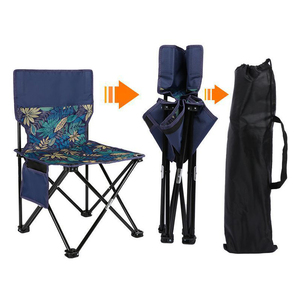 Custom Modern Design Outdoor <b>Folding</b> Iron Chair Backrest for Beach Camping Fishing Hiking Park Use Garden Wholesale Oxford Cloth - Product Image 4