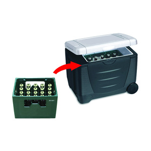 EVERCOOL DC12V 45L <span class=keywords><strong>Grand</strong></span> volume Glacière à bière européenne Refroidisseur Chauffeur Portable Camping Voiture Réfrigérateur <span class=keywords><strong>avec</strong></span> roues et poignée latérale - Product Image 1