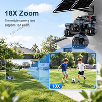 Caméra solaire LS Vision AOV 4K 4G 10MP avec carte SIM, 5 objectifs, 3 PTZ, caméra CCTV solaire, caméra de sécurité sans fil extérieure