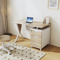 Bureau d'ordinateur moderne en bois avec tiroirs Petite table de bureau de direction avec espace de rangement