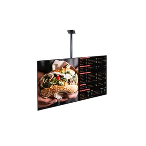 49 אינץ 'תליית קיר מסך 4k מסך שילוט דיגיטלי לוח תצוגה lcd עבור חנות מסעדה